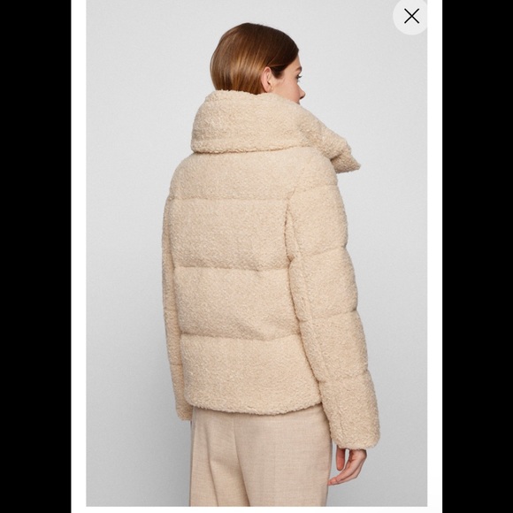 Boss Regular Fit Down Filled Teddy Jacket - Picture 1 of 9